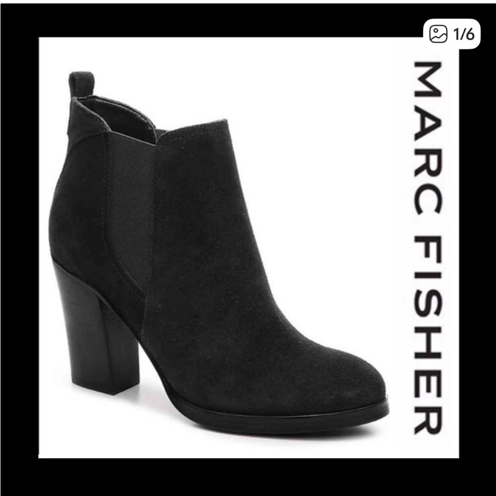 ❤️ Marc Fisher Suede Black Booties
